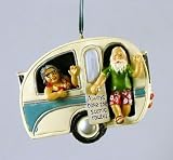 Santa RV Travel Trailer Camping Christmas Ornament