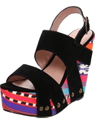 Betsey Johnson Ladies Ajaya Wedge Sandal by Betsey Johnson