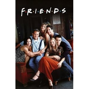 Friends (Group, Central Perk) White Wood-Mounted TV Poster Print - 24