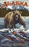Northwest Art Mall 11 x 17 Poster Grizzly with Salmon Alaska by Paul A. Lanquist