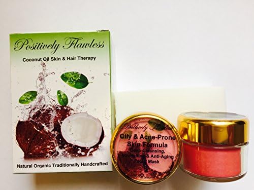 Facial Mask and Finishing Coconut Oil Soap Skin Care Program - Oily & Acne-prone Skin Treatment - All Natural Coconut Oil Face Mask Paired with Pure Certified Coconut Oil for Deep-cleansing, Excess-oil Absorbing, Clarifying and Nourishing Anti-aging/anti-oxidant Coconut Oil for Beautiful, Youthful and Fresh Skin.