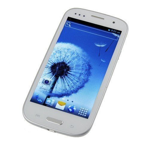 review Unlocked Quadband Dual Sim Android 4.1 OS With 4.7 Inch Capacitive Touch Screen 3G Smart Phone - AT&T, T-mobile, H20, Simple mobile and other GSM networks white