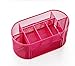 PAG Office Supplies Desktop Organizers and Accessories Storage Caddy with Drawer Mesh Pencil Holder Set for Women Girls, Rose Red