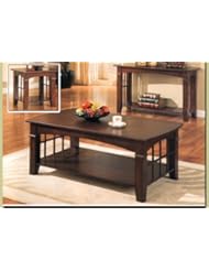 Coaster End Table, Cherry Finish
