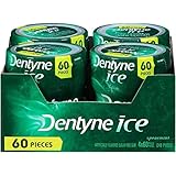Dentyne Gum, Spearmint, 60-Count Bottles (Pack of 4)