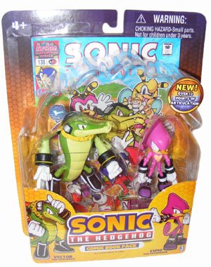 Sonic the Hedgehog Exclusive 3.5 Inch Action Figure with Comic Book 2Pack Vector Espio