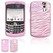 BlackBerry Curve 8330/8300 Pink/White Zebra Laser Cut Silicon Skin Case