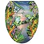 Toilet Tattoos TT-LS01-O Frogs in the Moonlight Design, Elongated