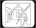 Mouse Pad with male, man, black and white, shielded, patrolling, castle, Europe, noble, Lithuania, knight, warrior, swordsman, sworded, soldier
