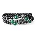 AmorWing Multilayer Agate Mala Beads Bracelets Grounding Stone Protection 6mm