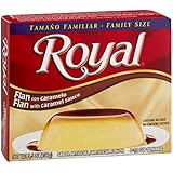 Royal, Family Size, Flan with Caramel Dessert Mix, 5.5oz Box (Pack of 3)