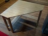 Corner Writing Desk Computer Desk Natural Wood Brand New