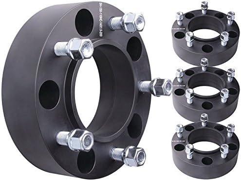 (4) 2" 5x150 to 5x150 Hubcentric Wheel Spacers Adapter for Toyota Tundra 2007-2016 Hub Bore 110mm 14x1.5 Studs 6061 T6 Billet Aluminum (07-) Black