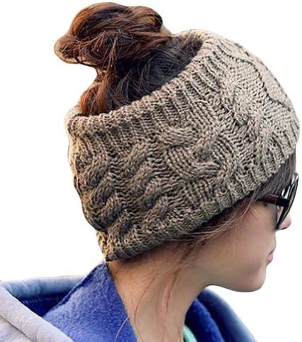 Women Girl Knit Warm Headband Hairband Head Wrap Hat Red