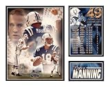 Peyton Manning - 49 Touchdowns Sports Matted Poster Print, 14x11