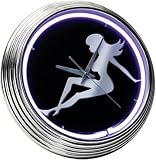 On The Edge Lady Silhouette Neon Clock Model # 251002