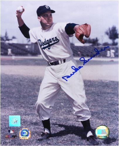 Duke Snider Brooklyn Dodgers - Throwing - Autographed 8X10 Photograph