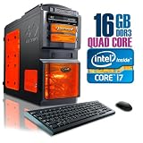 CybertronPC X-15 2141DBOQ, Intel Core i7 Gaming PC, W7 Home Premium, CrossFireX, Black/Orange
