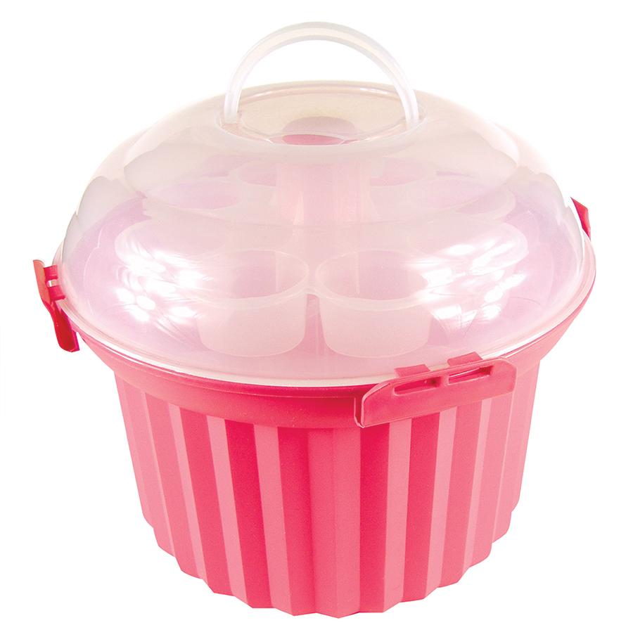 Fox Run Cupcake Carousel, Pink Cupcake Carrier Kitchen