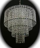 Chrome 30 Lead Crystal Chandelier Ceiling Light Lamp With Sahara Coated Crystals Moss 40 l sahara
