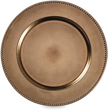 Beaded Charger Plate, Set of 6 (Bronze)