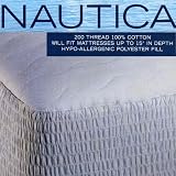 Nautica 200 Thread Egyptian Cotton Sateen Mattress Pad