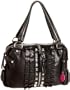 Betsey Johnson All Frills Satchel,Black,one size