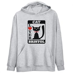 Buy Hoodie Mens Heather Gray Cat Lover - Bristol Cats by TopExpressions