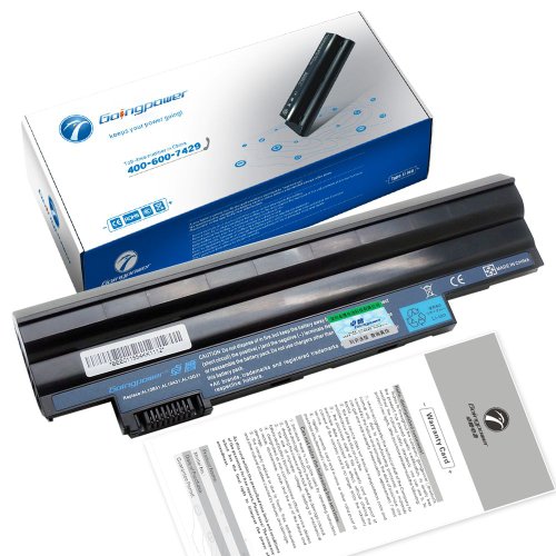Goingpower Battery for ACER Aspire One 522 AO522 AOD255 AOD255E AOD260 D255 D260 722 d257 P0VE6 PAV70 NAV70 D255E Gateway LT23 LT25 - 18 Months Warranty [li-ion 6-cell 4400MAH] On Sale