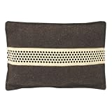 11.5 X 16 INCH RECTANGLE DARK GRAY WITH HONEYCOMB STRIPE CUSHION