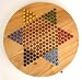 Halma Gr. XL - Stern Halma - Chinese Checkers - Strategiespiel - Gesellschaftsspiel aus Holz mit faltbarem Spielbrett