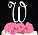 Letter W - Swarovski Crystal Monogram Wedding Cake Topper Letter