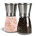 LauKingdom Salt and Pepper Grinder Set, Brushed Stainless Steel Pepper Mill and Salt Mill (Set of 2)