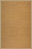 IMAGE OF Anji Mountain Bamboo Chairmat & Rug Co. 5-Foot-by-8-Foot Sisal Rug, Boucle Weave with Tan Cotton Border