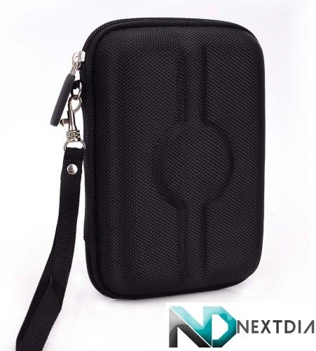 Electronic Cigarette Case Universal - Semi-Hard Shell - {Black} for DSE 801 Pen Style NextDia ™ Velcro Cable Strap