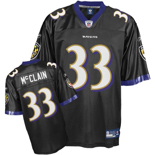 Reebok Baltimore Ravens Le'Ron McClain Replica Alternate Jersey Large