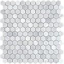 CARRERA HEXAGON HONED MARBLE MOSAIC 1"