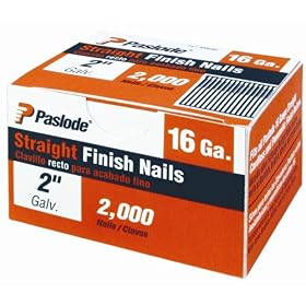 Paslode 650281 1-Inch by 16 Gauge Galvanized Straight Finish Nail (2,000 per Box)