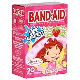 Band-Aid Adhesive Bandages, Sterile, Assorted Sizes, Strawberry Shortcake , 20-Count Packages (Pack of 6)