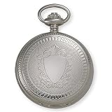Avalon 17 Jewel Mechanical Skeleton Silver-tone Covered Pocket Watch with Chain, #4035S by Avalon