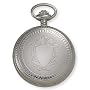 Avalon 17 Jewel Mechanical Skeleton Silver-tone Covered Pocket Watch with Chain, #4035S