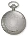 Avalon 17 Jewel Mechanical Skeleton Silver-tone Covered Pocket Watch with Chain, #4035S