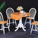 Morrison Round Dining Table with Empire Base in Natural and White