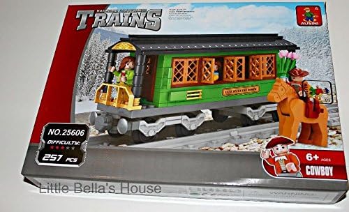 Ausini TRAINS Set#25606 Building Block Toy 257pcs city,horse,car(lego compatible)