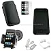 Sporting Goods : DreamBargains Premium iPhone 3G Accessory Bundle Kit - Low-profile Rubberized Polycarbonate Borderless Crystal Case - Black + Protective Leather Pocket Pouch - Black + Multi-Adjustable Windshield Mount - Black + Protective Screen Film + Car Charger - White + Travel Charger - White