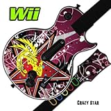 Skin Decal Cover for GUITAR HERO 3 III Nintendo Wii Les Paul - Crazy Star