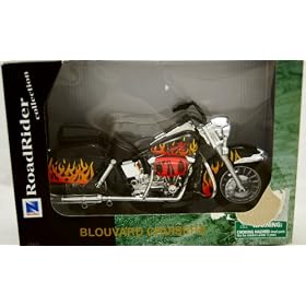New Ray - Road Rider Collection - Blouvard Cruisers - 1:10 Scale - Road Dreamer - Die Cast - Red & Checkered Flag Paint Scheme - Limited Edition - Mint - Collectible - (PR)