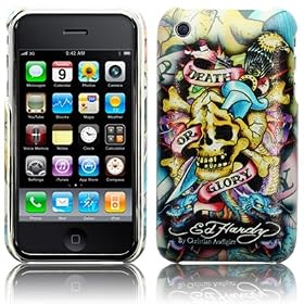 Ed Hardy Apple iPhone 3G 3GS Case Cover - Skull & Dagger