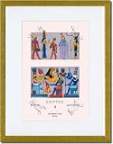 Gold Framed/Matted Print 17x23, Egyptian Gods, Goddesses and Pharaohs