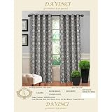 Window Curtain Davinci - Silver Black Case Pack 24